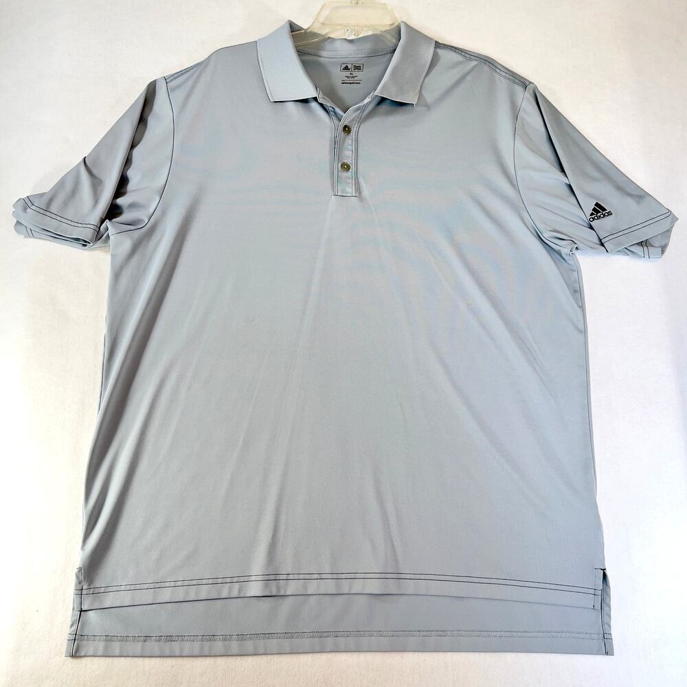 Adidas Men's XL Golf Shirt #938007 Performance Fabric Moisture Wicking Grey